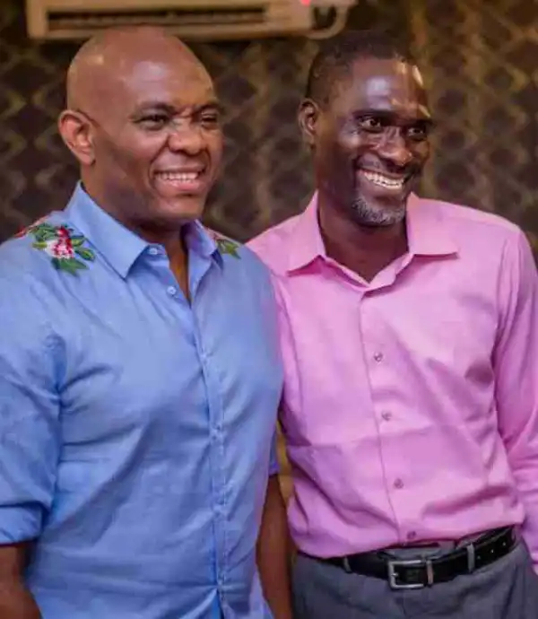 Tony Elumelu Rocks N400,000 Shirt To Staff Lunch Meeting (Photos)